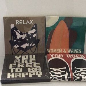 NEW Set of 4 wall art in a box by Lisa weedn